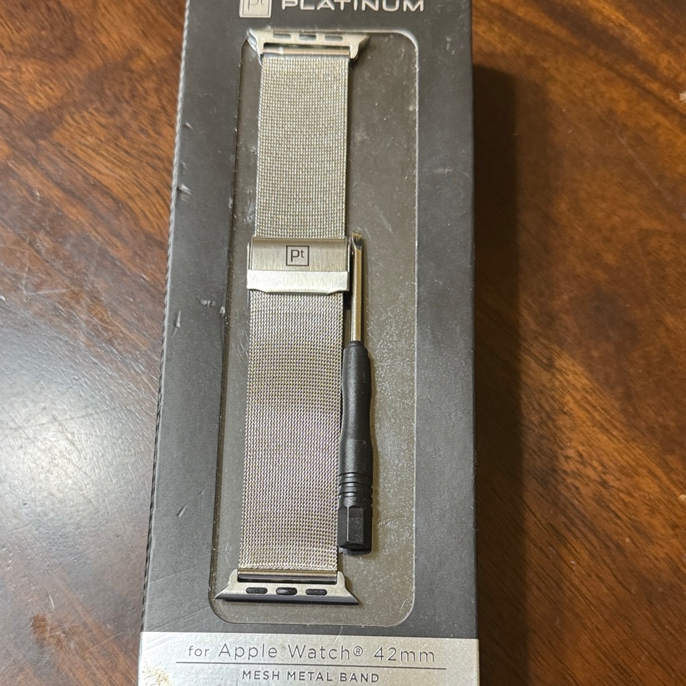 Platinum Mesh Metal Band for Apple Watch 42mm